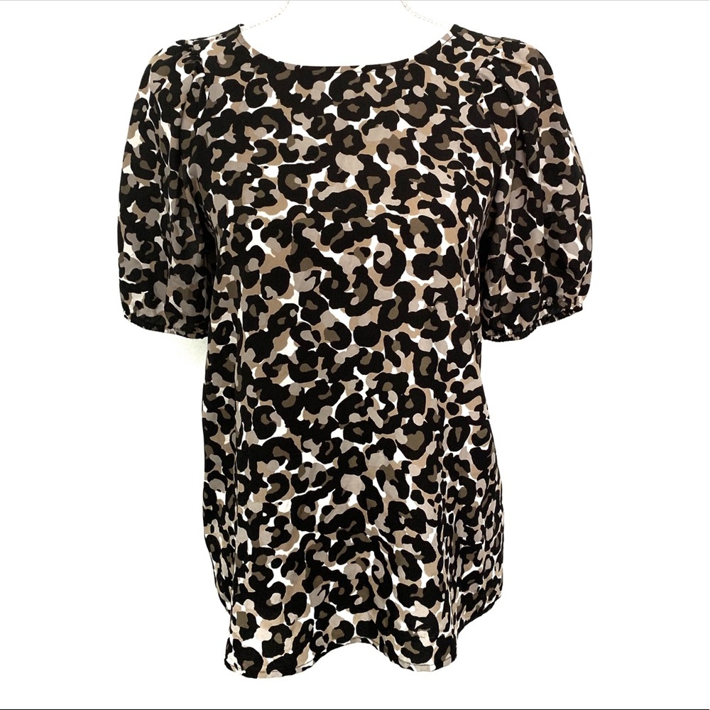 LOFT Camo Short Sleeve Top Size XS